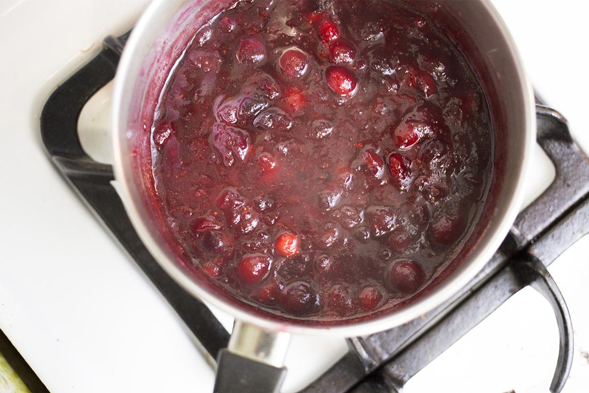 Rinsing Cranberries
